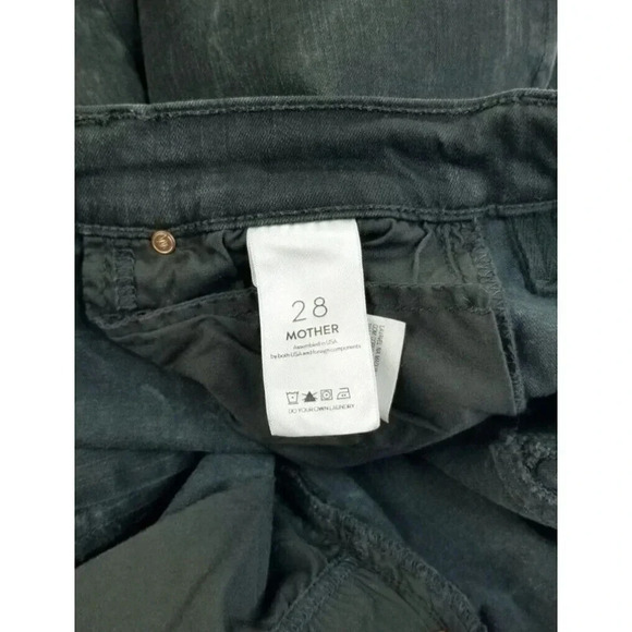 Mother 28X29 The Diamond Swooner Not Guilty Women's Black Denim Skinny Jeans USA - Picture 9 of 15